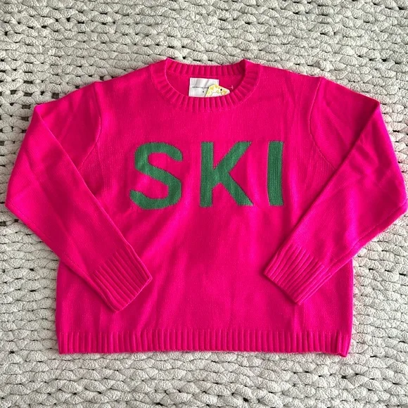 NWT Panache Apparel Hot Pink “SKI” Sweater - Picture 5 of 16